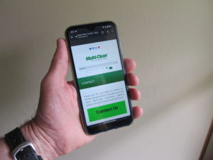 A person holding a cell phone